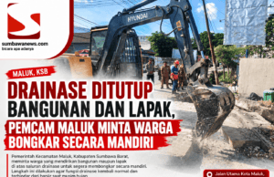 Drainase Ditutup Bangunan dan Lapak, Pemcam Maluk Minta Warga Bongkar Secara Mandiri