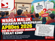 Warga Maluk Pertanyakan Transparansi APBDes 2026 dan Isu Penyesuaian Anggaran Terkait KDMP