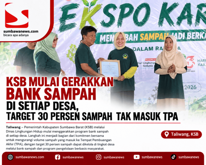 KSB Mulai Gerakkan Bank Sampah di Setiap Desa, Target 30 Persen Sampah Tak Masuk TPA
