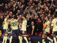 Arsenal Menang Tipis atas Nottingham Forest, Masih di Posisi Kedua