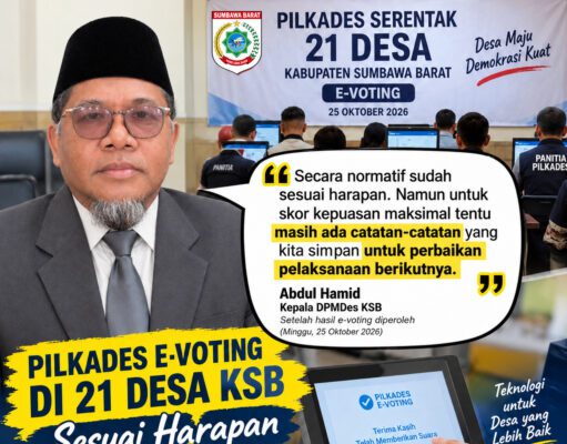 Pilkades E-Voting di 21 Desa KSB Sesuai Harapan, DPMDes Siapkan Catatan Evaluasi