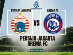Persija Jakarta Hancurkan Arema FC 5-1, Kembali Pimpin Klasemen