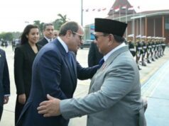 Presiden Mesir Dilepas Prabowo dengan Pengawalan Jet Tempur TNI di Lanud Halim