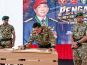 Wapang TNI Bersama Menhan RI Tinjau Kesiapan Yonif TP di Kalimantan Utara