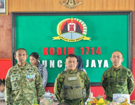 HUT Ke-81 TNI Tahun 2026, Kodim 1714/Puncak Jaya Gelar Upacara, Dipererat Kebersamaan TNI dan Kepolisian