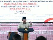 Panglima TNI Hadiri Penyerahan Hasil Penertiban Kawasan Hutan Tahap Kedelapan