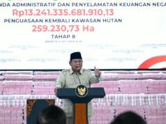 Panglima TNI Hadiri Penyerahan Hasil Penertiban Kawasan Hutan Tahap Kedelapan