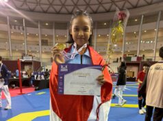 Atlet Taekwondo Indonesia Meraih Medali Emas Kategori Cadet U47 Putri di Doha, Qatar