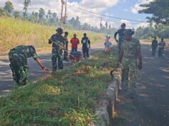 Gelar Karya Bakti : Kodim 1808/Mansel Gandeng Tokoh Agama, Tokoh Adat, Dan Masyarakat Di Distrik Ransiki