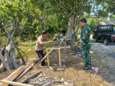 Masuki Tahap Pembesian Badan Jembatan : Satgas TMMD Ke-130 Kebut Pembangunan