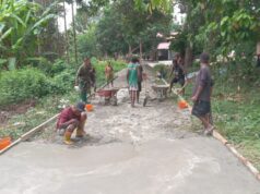 Wujud Nyata Gotong Royong TNI dan Warga : Jalan TMMD Ke-130 Rampung 100 Persen