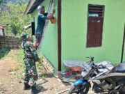 Profesional dan Teliti, Satgas TMMD Ke-130 Finishing Pengecatan Rumah Warga