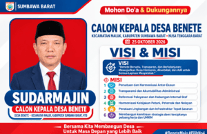 Sudarmajin, Calon Kades Benete Nomor Urut 4 yang Dikenal Aktif Mendukung Kegiatan Pemuda dan Olahraga